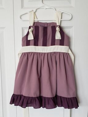 Well Dressed Wolf Girls Size 3 Grape Grommet Dress EUC